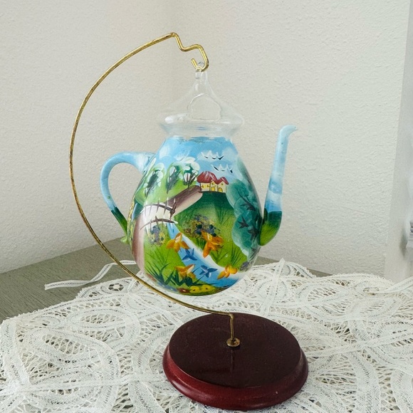 Unique Hand painted Teapot Charming Decor - Picture 2 of 3